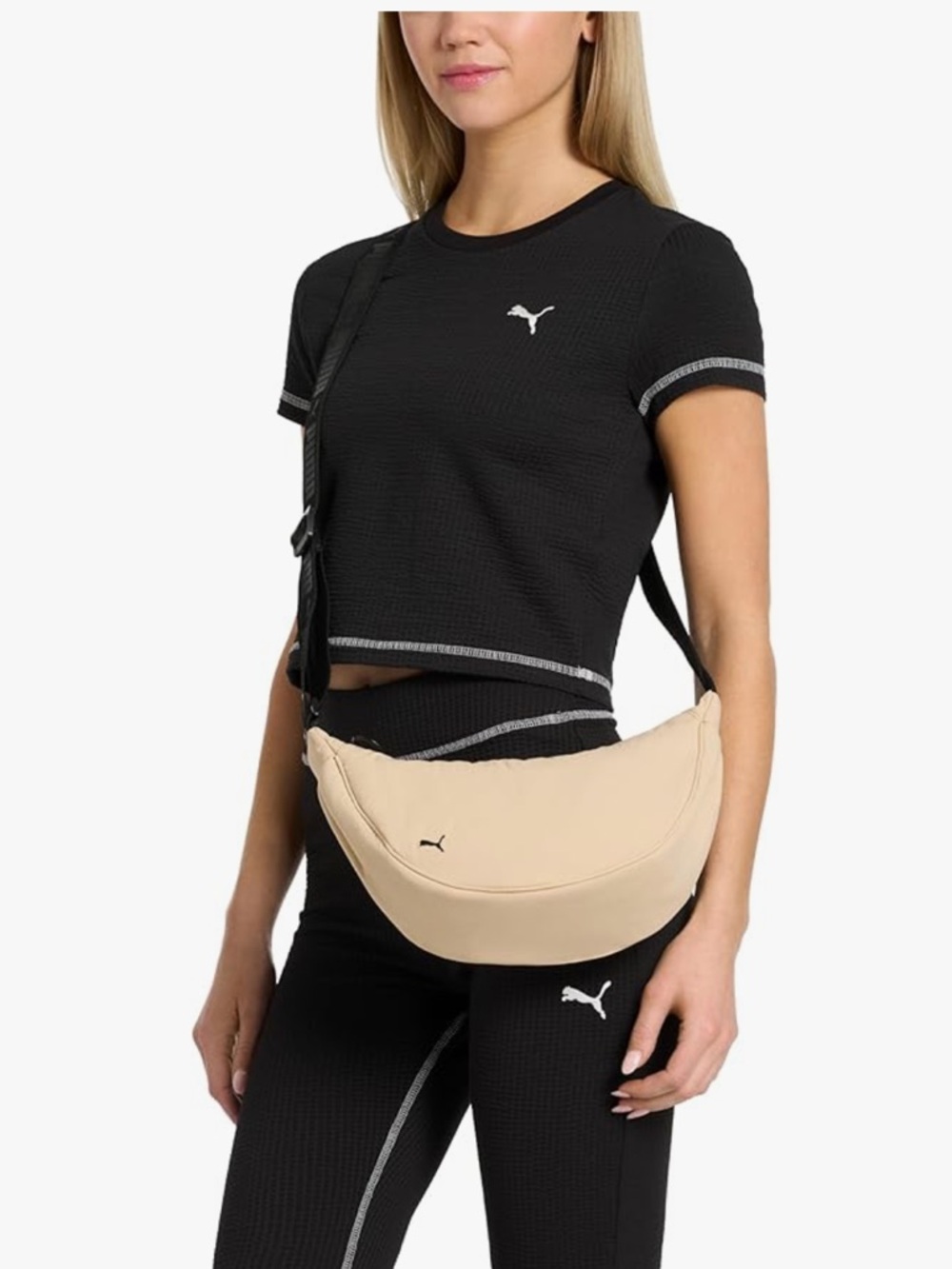 🆕 Puma Beige Crescent Crossbody Bag
